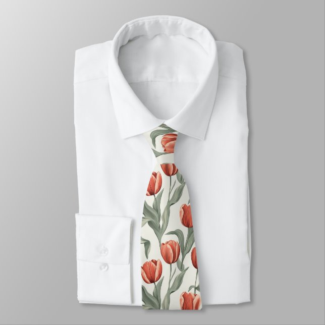 Gravata Dia dos Pais Tulipa Elegante (Amarrado)