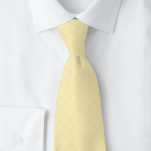 Gravata Diamante Riscado Amarelo Limão