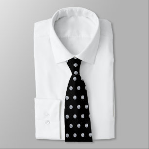 Gravata Diamantes Elegantes em Preto