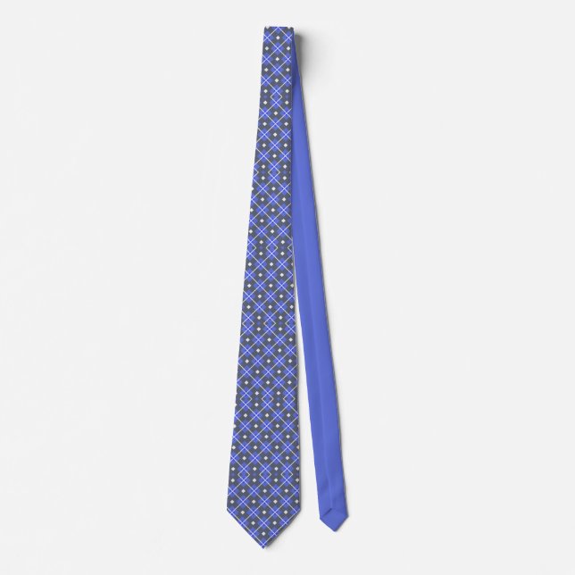 Gravata Diamond Grid Neck Tie with Lavender Accent (Frente)