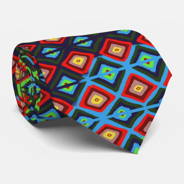 Gravata Diamond Pattern Bold Tribal Festive (Rolled)
