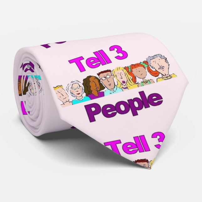 Gravata Diga 3 Pessoas Colar De Pescoço - Ria, Sorria, Eu  (Rolled)