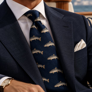Gravata Dinheiro Antigo Midnight Navy Herringbone Leaping