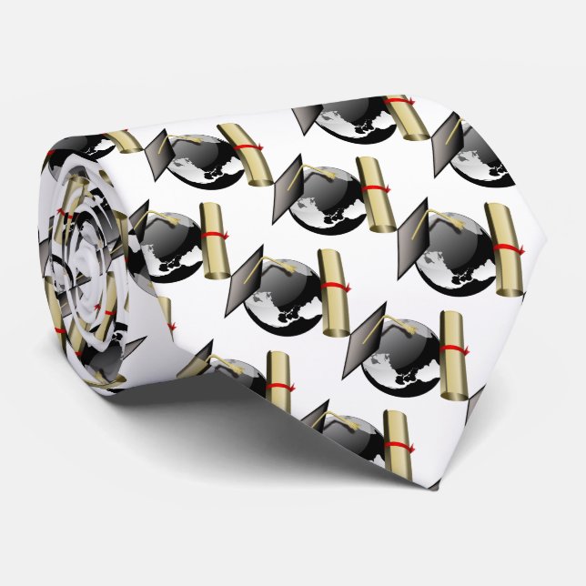 Gravata Diploma de Graduação, Boné e Globo (Rolled)