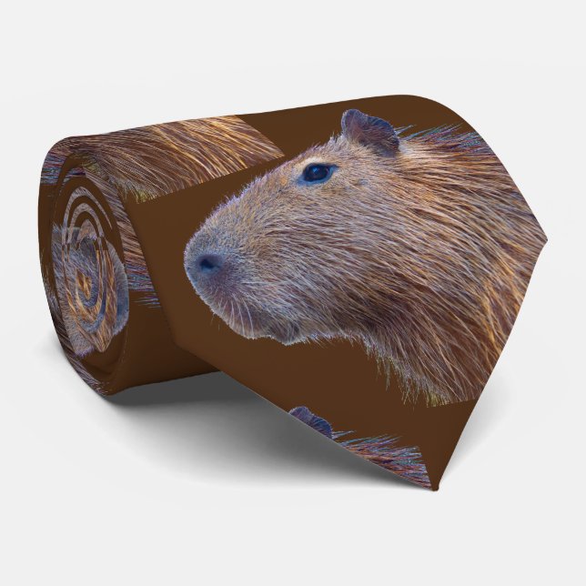 Gravata Diversão Capybara Neck Tie (Rolled)
