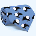 Gravata Divirta-se Tapir<br><div class="desc">Um design de Tapir malaio fofo sobre fundo azul,  que pode ser mudado na Ferramenta Design. para amantes de animais e espécies selvagens ameaçadas. Arte original de Nic Squirrell.</div>
