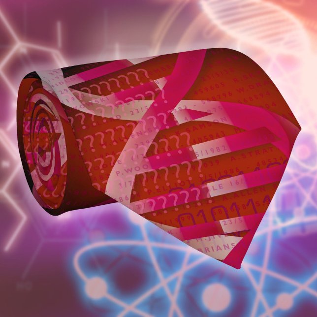 Gravata DNA ID Red Medical Science (DNA ID Red Medical Science Neck Tie)