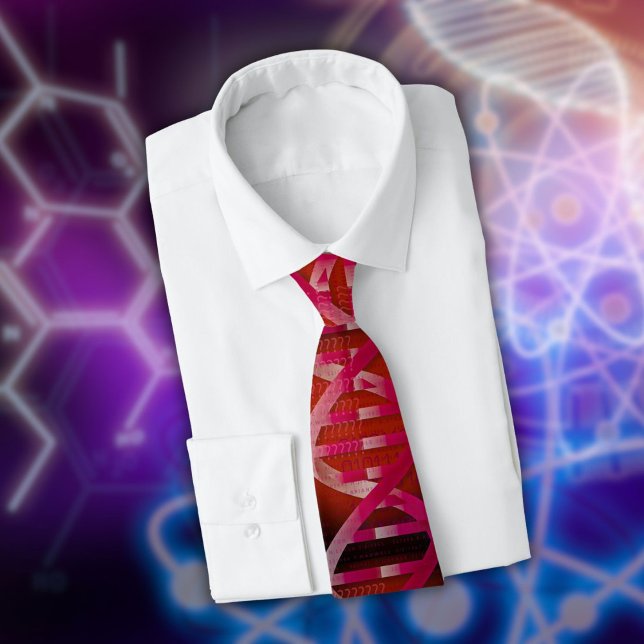 Gravata DNA ID Red Medical Science Geek Neck Tie (DNA ID Red Medical Science Geek Neck Tie)