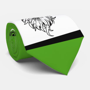 Gravata do branco do verde dos esportes de Eagles