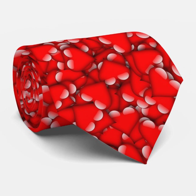 Gravata do Dia dos Namorados com Padrão de Doces C (Rolled)