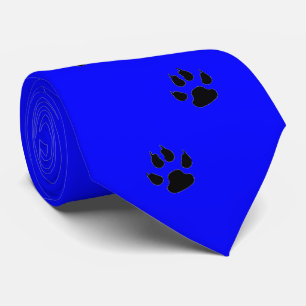 Gravata do impressão da pata da mascote da equipe