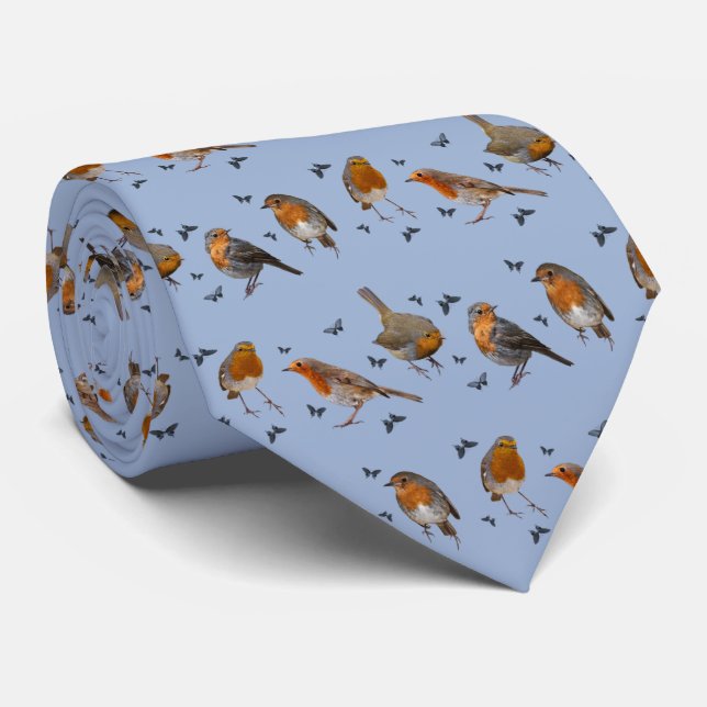 Gravata do Robin Party (Azul Claro) (Rolled)
