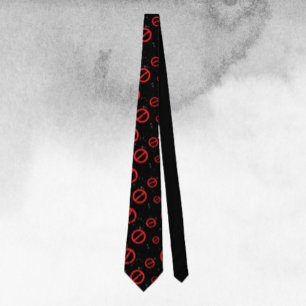 Gravata do Símbolo Negado – Vermelho Ousado no Pre
