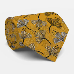 Gravata Dodle Amarelo lindo padrão floral
