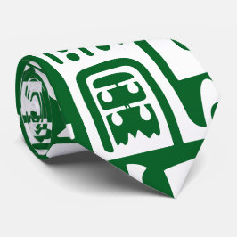 Gravata Dodmodelos verdes e brancos florestais de 7