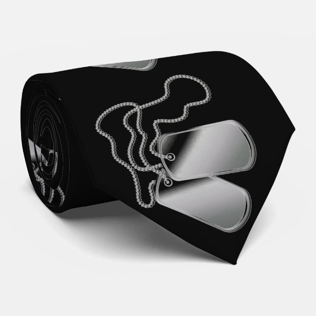 Gravata Dog tags MILITAR (Rolled)