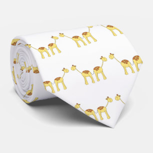 Gravata Dois girafas enfrentando. Desenhos animados