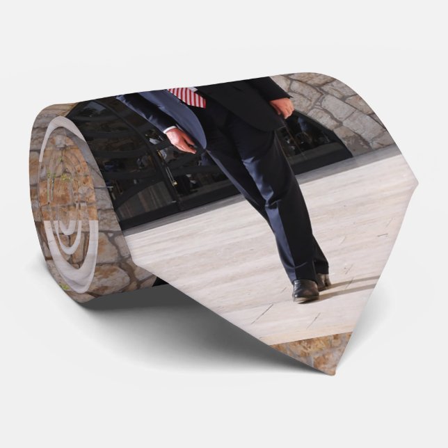 Gravata Donald Trump No Muro Ocidental Em Israel (Rolled)