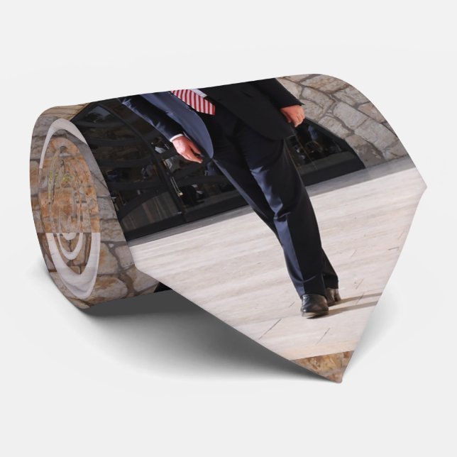 Gravata Donald Trump No Muro Ocidental Em Israel (Rolled)