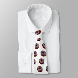 Gravata Donut de Chocolate Com Confeitos,