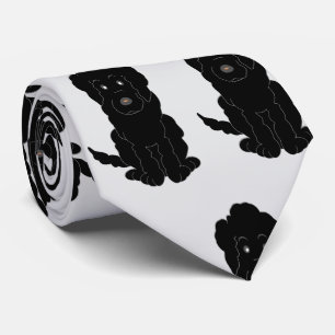 Gravata Doodle Preto Dourado - Projeto de qualquer cor de