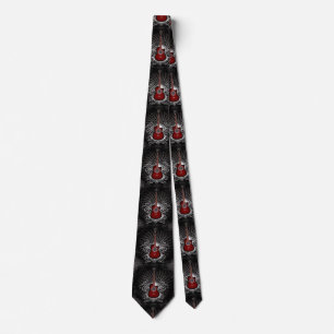 Gravata dos Homens da Violão Vermelho