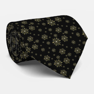Gravata Dos homens de prata do floco de neve do Natal o