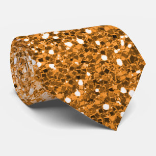 Gravata Dourada de Glitter Brilhante com Cobre Rad