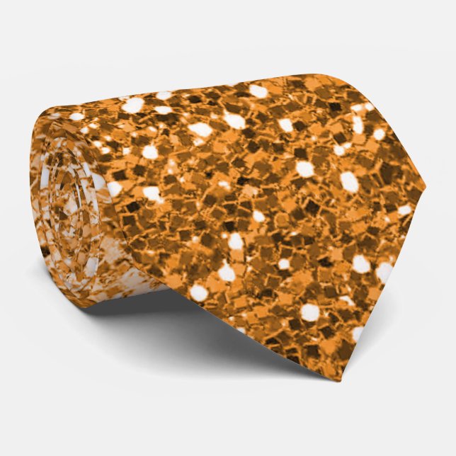 Gravata Dourada de Glitter Brilhante com Cobre Rad (Rolled)