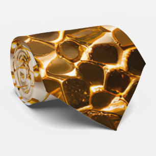 Gravata Dourada Sparkly Tie Elegante