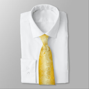 Gravata Dourado Marble Tie para Mulheres e Homens