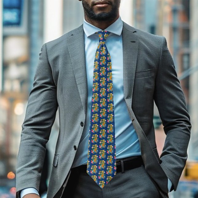 Gravata Dragão Chinês Verde Koi (Criador carregado)