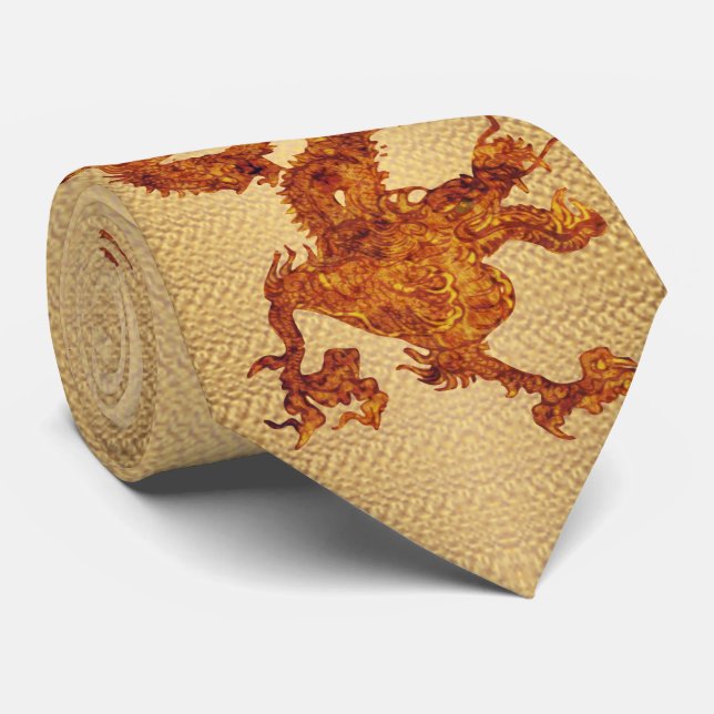 Gravata Dragão de Madeira Fantástico v23 (Rolled)