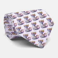 Dragão Roxo com Coroa Elegante