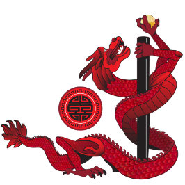 Gravata Dragão Vermelho