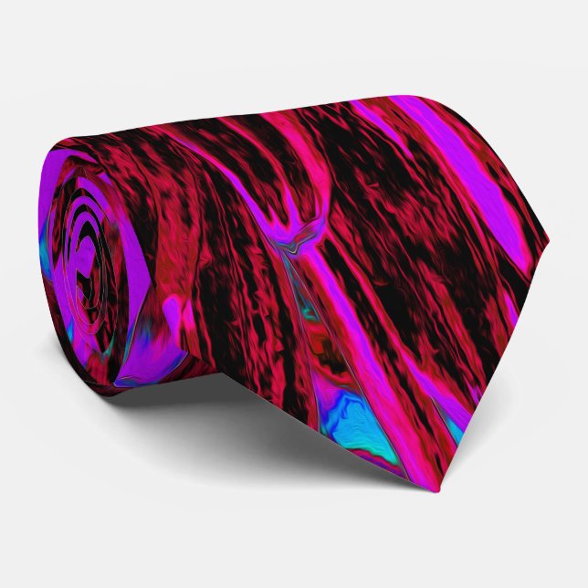 Gravata Dramson Red, Purple e Black Dahlia (Rolled)