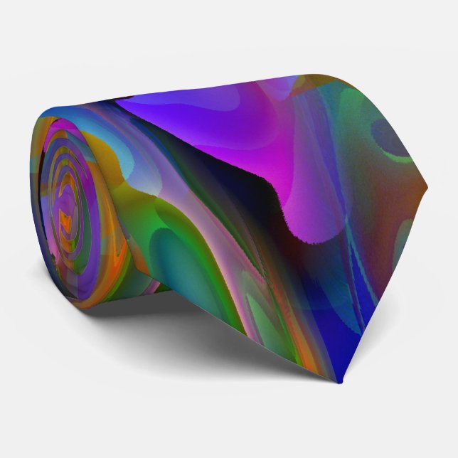 Gravata Dreamscape moderna abstrato (Rolled)