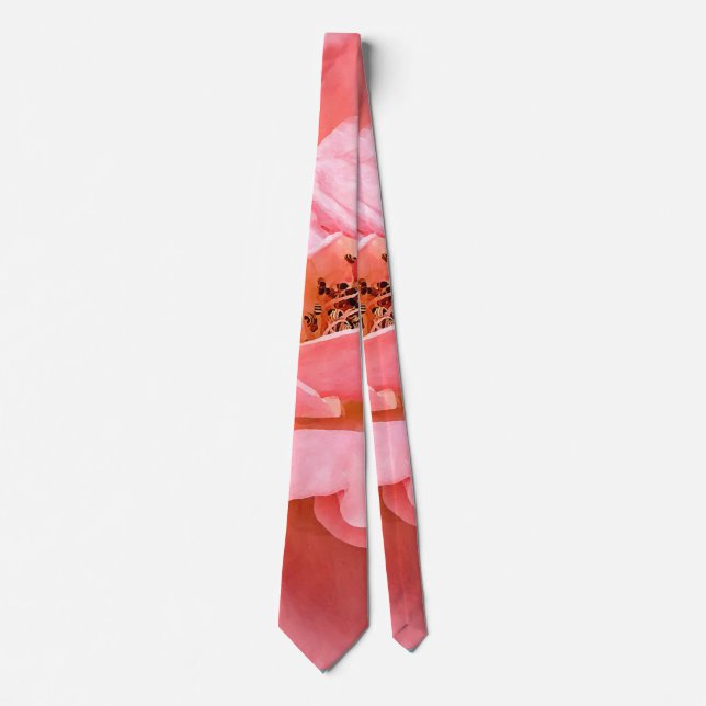 Gravata Duas Rosas Rosa Delicadas (Frente)
