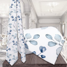 Dusty Blue Eucalyptus Greenery White