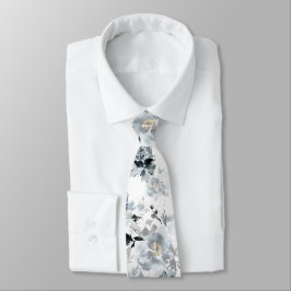 Gravata Dusty Blue Floral Wedding Tie
