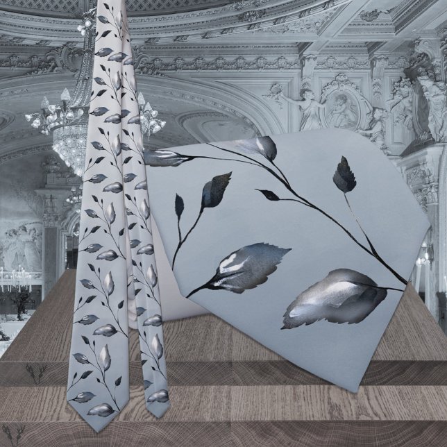 Gravata Dusty Blue Ombre Greenery Wedding (Criador carregado)