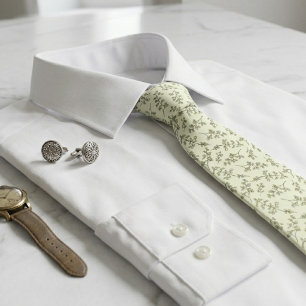 Gravata Dusty Sage para Homens - Noivo de Casament