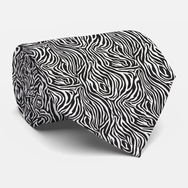 Gravata Dynamic High-Contrast Black and White Zebra (Rolled)