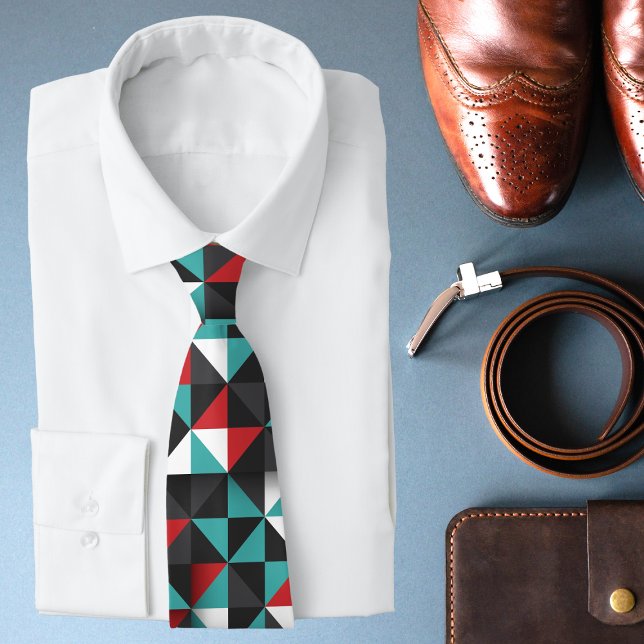 Gravata É Genius Geométrico Mens Tie (Criador carregado)