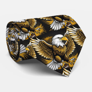 Gravata Eagles Sports American Football Necktie