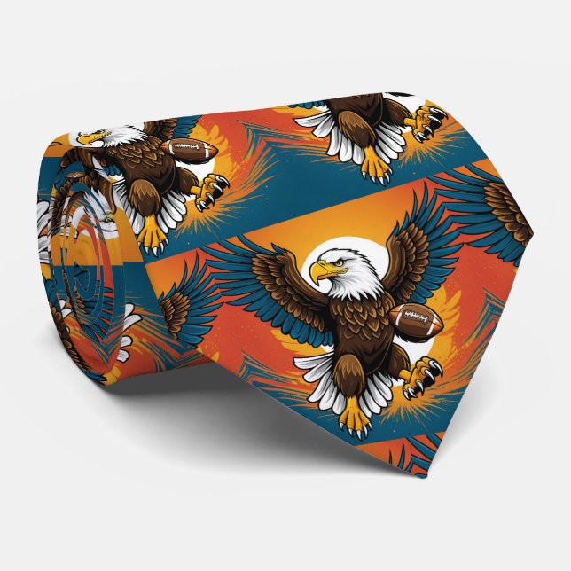 Gravata Eagles Sports American Football Necktie (Rolled)