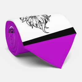 Gravata Eagles Sports Purple White Nectie