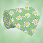 Gravata Edelweiss Alpino Flor Impressão Luz Coluna Verde<br><div class="desc">Uma gravata verde azul clara com o impressão de uma flor alpina suíça edelweiss. Este design também está disponível em vermelho,  preto e azul claro. © ArianeC Ilustrações — Todos os direitos reservados</div>