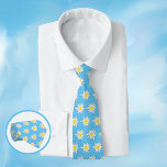 Gravata Edelweiss - Padrão Ligeiro - Coletor Azul<br><div class="desc">Uma bonito gravata azul clara do pescoço com o padrão do rabisco de uma flor bonito de edelweiss. Este design também está disponível em vermelho,  preto e verde-claro. © ArianeC Ilustrações — Todos os direitos reservados</div>