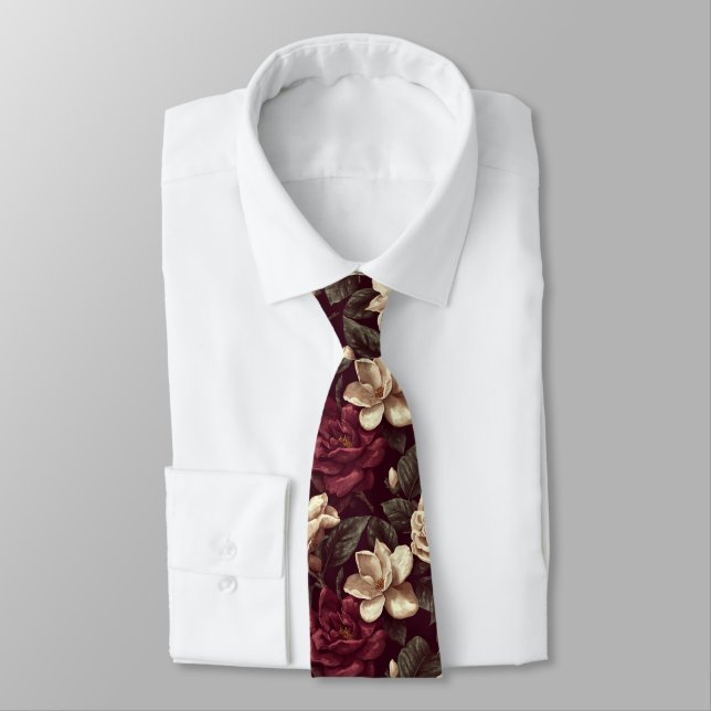 Gravata Edgy Menswear Ties Gardenias Floral (Amarrado)
